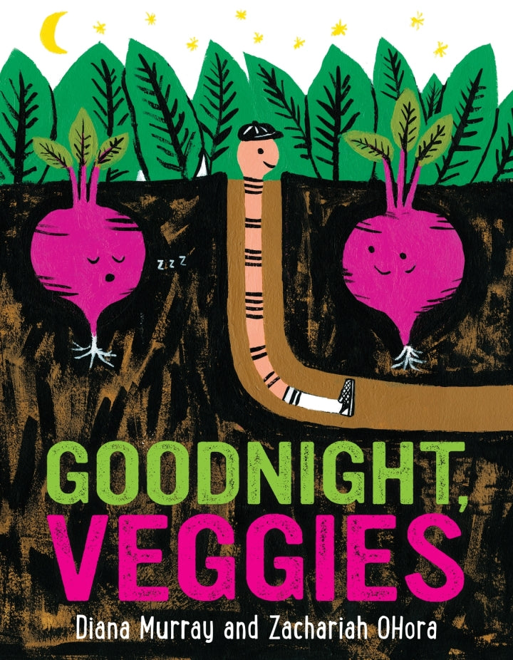 example text 1 Buenas noches, vegetales/Goodnight, Veggies (bilingual)