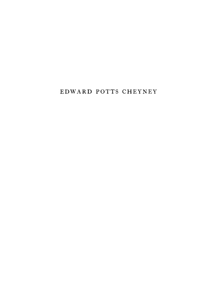 example text 1 Edward Potts Cheyney Portrait of an Historian